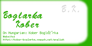 boglarka kober business card